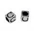 5mm Alphabet Cube Beads Sterling Silver Letter C - view 1