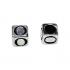 5mm Alphabet Cube Beads Sterling Silver Letter O - view 1