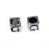 5mm Alphabet Cube Beads Sterling Silver Letter G - view 1
