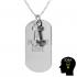 Silver dumbbell charm