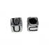 5mm Alphabet Cube Beads Sterling Silver Letter U - view 1