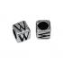 5mm Alphabet Cube Beads Sterling Silver Letter W - view 1