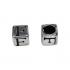 5mm Alphabet Cube Beads Sterling Silver Letter F - view 1