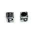 5mm Alphabet Cube Beads Sterling Silver Letter P - view 1