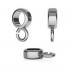 Small Bead Carrier w/4.2mm hole St.Silver - view 1