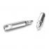 20x4mm Bullet Charm 2.5mm hole Sterling Silver - view 1