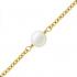 Cable Chain w/4mm FWP Beads by Length Gold Filled - view 1