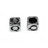 5mm Alphabet Cube Beads Sterling Silver Letter Q - view 1