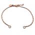 6+1"DC Bar Link Open Connector Bracelet 925 Silver w/Rose Gold - view 1