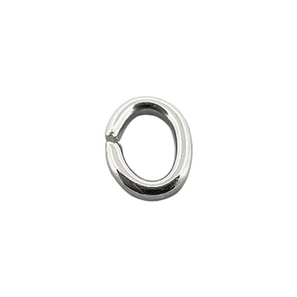 4.5 x 6mm Oval Jump Ring Silver Plated